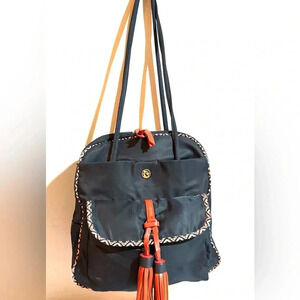 Spartina 449 navy blue nylon shoulder/backpack bag